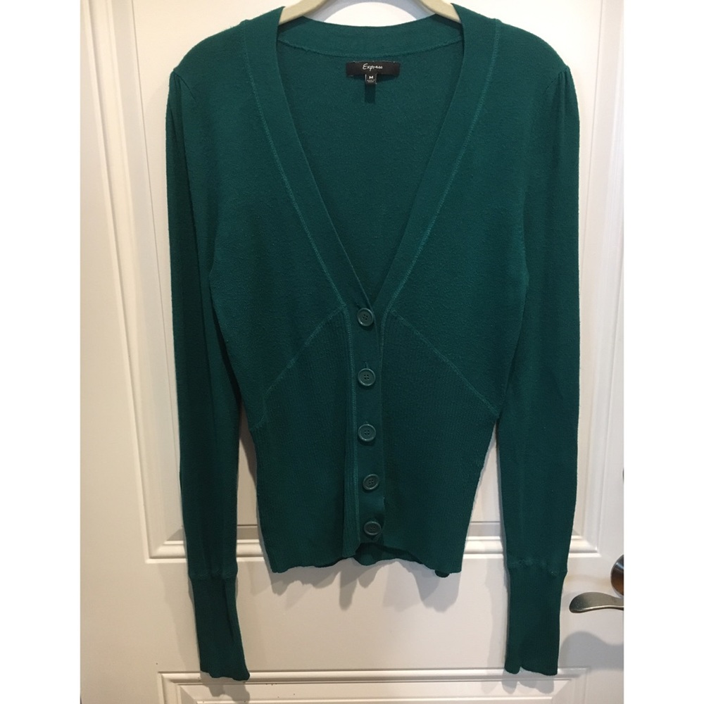 Blue Express button sweater